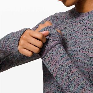 Lululemon Runderful Long Sleeve in Neon Tweed  Electric Coral Size 2